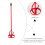 2Pcs Professional Red Paint Mixer Rod Layer Durable Stirring Tool 5