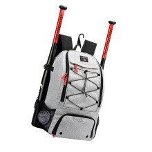 Sac à dos de baseball en polyester durable conçu pour une-gris
