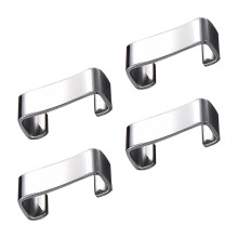 4Pz Porta Bacchette Stile in Acciaio 304 Argento