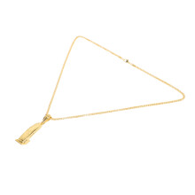 Collana Pendente Rasoio Dorata Accessorio Moda Hairdresser