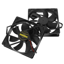 2St Praktische Stille Koelventilator Voor Desktop Computer ABS Zwart