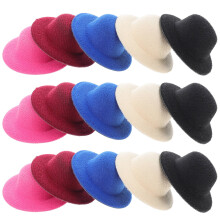 15Pz Cappellini Miniature in Tessuto Per Decorazioni Bambole Colorati