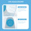 1Pc Blue Hamster Running Wheel Plastic & Iron Quiet Exercise Toy 3