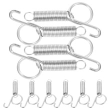 10Pz Ganci Porta Per Conigli Pappagalli Argento