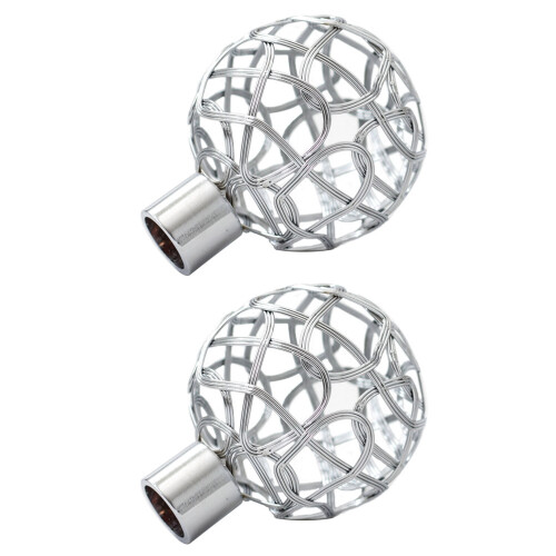 2Pz Testa in Ferro Bianco Decorazione Finestra