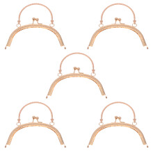 5St Metalen Portemonnee Sluitingen Voor DIY Tassen Accessoires Goud