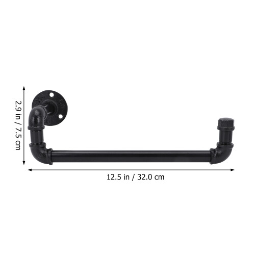 Industrial Pipe Towel Bar Heavy Duty Rustic Bathroom Rack 1