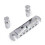 6 String Electric Guitar Bridge Tailpiece Silver Replacement Parts with Neutral Metallic Finish 1