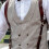 Adjustable Vintage PU Leather Men Suspenders Brown 6