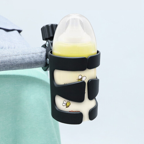 Black Stroller Cup Holder Durable Bottle Rack Organizer 2
