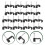 100Pcs Black Wire Fixing Clips Half Clamps with Nails Sturdy Support 8