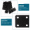 10 Pcs Corner Code Flat Straight Bracket Black Metal Brackets Brace 5