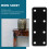 10 Pcs Corner Code Flat Straight Bracket Black Metal Brackets Brace 6