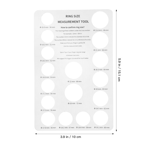 5Pcs White Paper Ring Sizers Lightweight Ring Size Measurement Tools 1