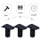 10pack Telescopic Ladder Hook Plastic Replacement Parts Black 3