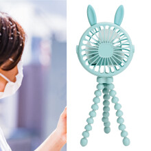Blue Mini Stroller Fan 500mAh, 3-gear, Clip-on