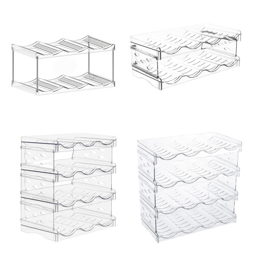 Stackable Cup and Wine Holder with Overlap Design-4link 4layer 1