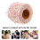 Sequin Flower Embroidered Lace Patch Pink 1 Roll 5