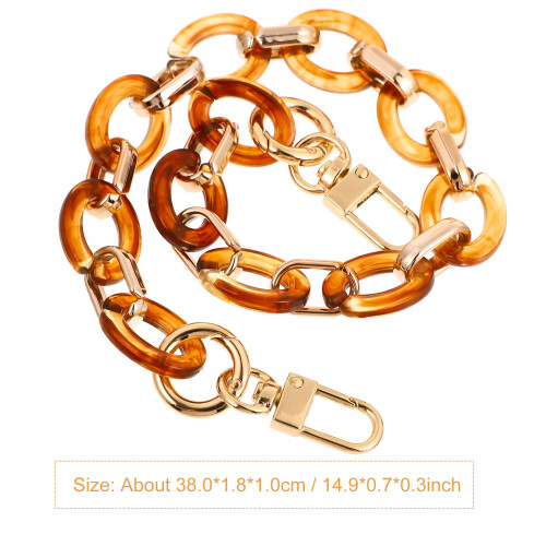 Resin Purse Chain Brown Bag Replacement Strap for DIY Handbag Use 1