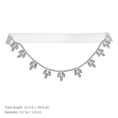 Wedding Night Garters Elastico Argento Eleganza Sottile 1