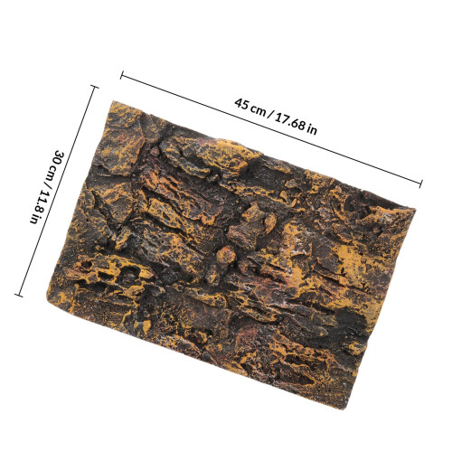 Decorativo PU Marrone Chiaro Per Terrario E Acquario 3D 1