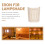 1Pc Decorative Wooden Lampshade Beige Explosion-Proof Lamp Accessory 5