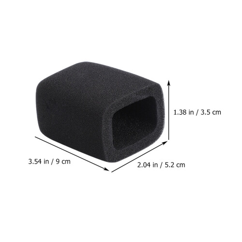 2Pcs Black Sponge Mic Covers Thickened Microphone Protectors for Ktv 1