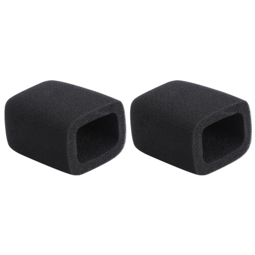 2Pcs Black Sponge Mic Covers Thickened Microphone Protectors for Ktv 2