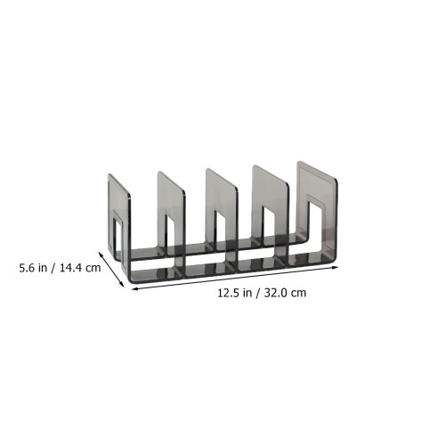 Black Plastic Desktop Bookends Shelves Sturdy Book Organizer 1
