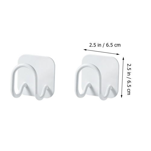 2Pcs Multifunctional White Stainless Steel Wall Rack for Kitchen 1