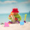 4Pcs Assorted Color Plastic Sandcastle Molds Kids Beach Buckets 7