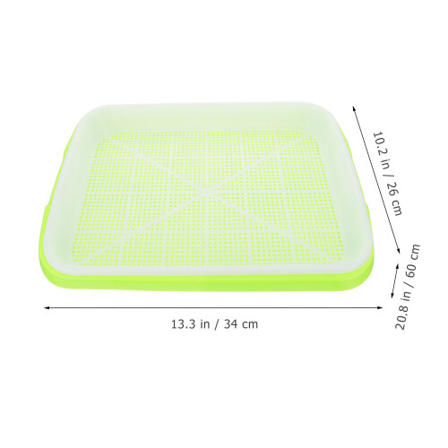 2 Sets Green Sprouting Tray Plastic Tray For Vegetable Sprout Growing 1