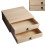 1Pc Beige Wooden Storage Box Multi-Layer Desktop Drawer Organizer 5
