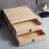 1Pc Beige Wooden Storage Box Multi-Layer Desktop Drawer Organizer 7