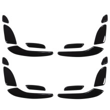 16PCS Black Auto Car Door Adjust Button Cover Sticker Trim for E C GLC Class W213 W205 X253