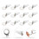 24Pcs White Car Aroma Clips Iron Durable Perfume Vent Clips for Auto 6