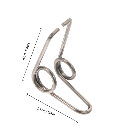 10Pcs Silver Iron Trumpet Drain Clique Springs Durable Replacement Set 1