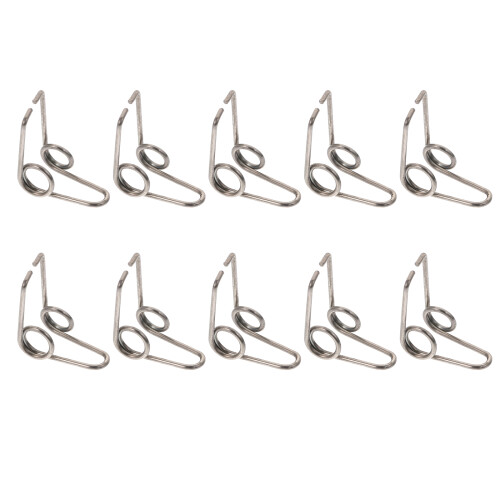 10Pcs Silver Iron Trumpet Drain Clique Springs Durable Replacement Set 2