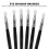 6Pcs Black Silicone Makeup Set Eye Shadow Lip Mask Brushes Reusable 4