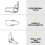 10Pcs Silver Iron Trumpet Drain Clique Springs Durable Replacement Set 6