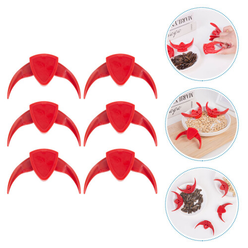 Melon Pliers Scissors Red 6pcs 3.5x2.4x0.4in 2