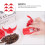 Melon Pliers Scissors Red 6pcs 3.5x2.4x0.4in 4