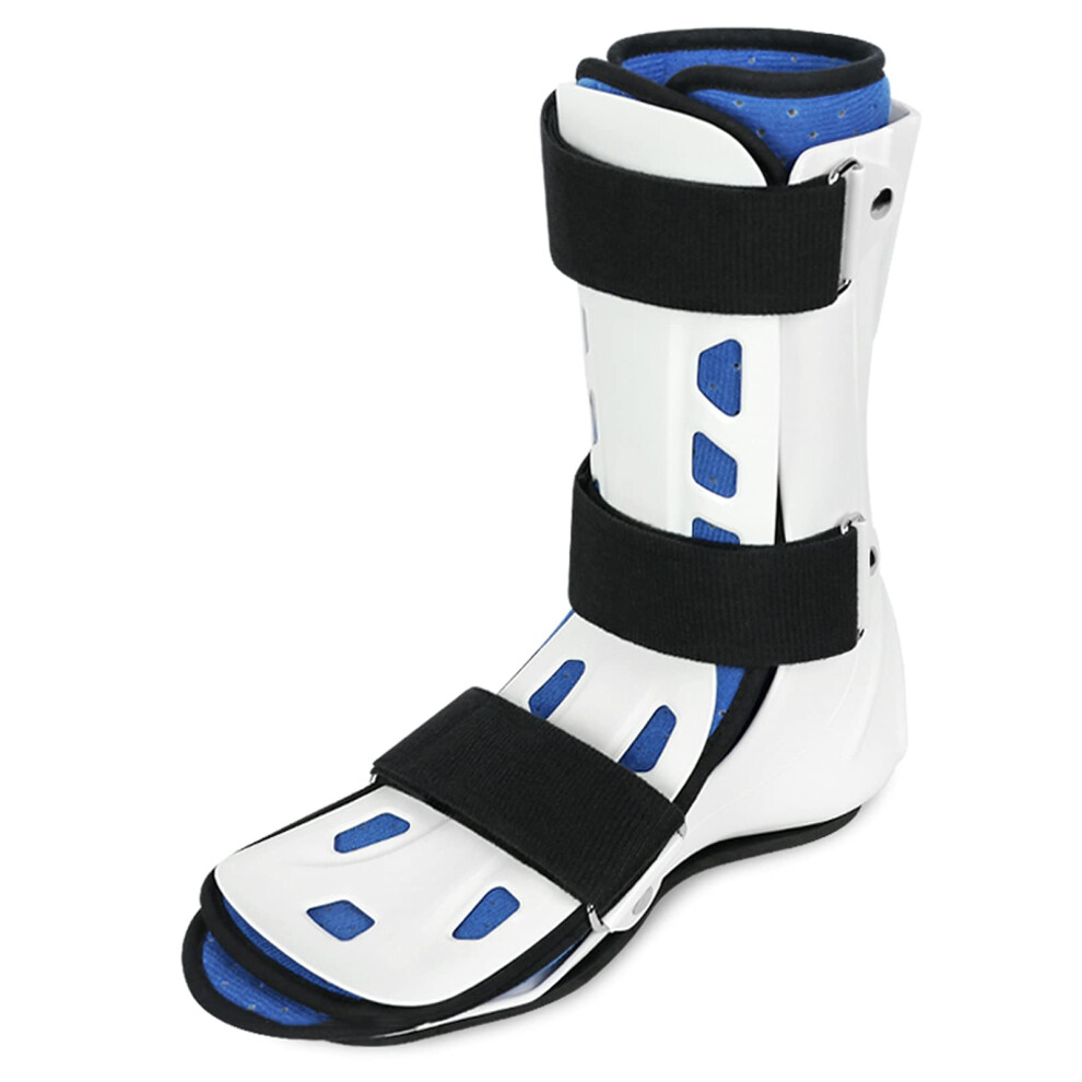 Adjustable Orthopedic Ankle Brace Boot with Stable Support and Breathable Comfort for Fracture Recovery, Right L