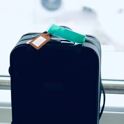 3Pcs PU Luggage Tags with Adjustable Strap for Travel 2