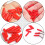 Raindrops 100pcs Silicone Eyelash Grafting Tweezers Tip Caps - Red 4