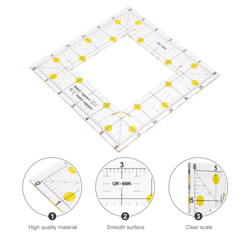 Patchwork Ruler Square Quilting Templates Clear Acrylic Sewing 2