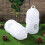 2Pcs White Plastic Bird Water Dispenser Durable Birds Feeding Cups 3