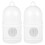 2Pcs White Plastic Bird Water Dispenser Durable Birds Feeding Cups 7