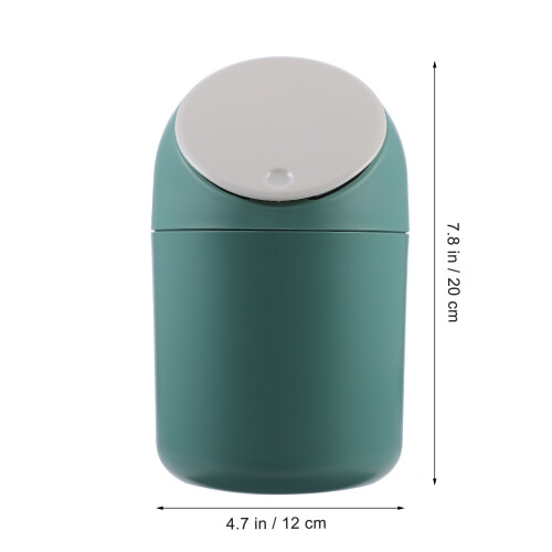 1Pc Mini Desktop Trash Can Green PP Plastic Garbage Bin for Office 1
