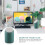 1Pc Mini Desktop Trash Can Green PP Plastic Garbage Bin for Office 4